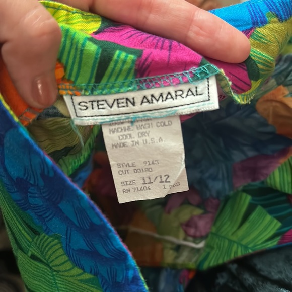 100% cotton bright floral wrap dress - Picture 3 of 4